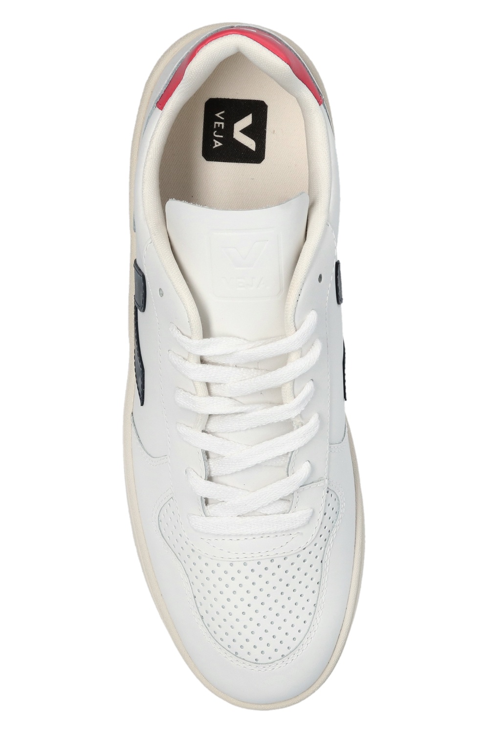 V - Logo veja v-10 leather womens extra white nautico pekin